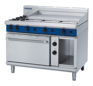 Blue Seal Evolution GE508A Two Gas Burner Electric Static Oven Range with Griddle