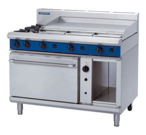 Blue Seal Evolution G58A Two Burner Convection Oven Range with Griddle