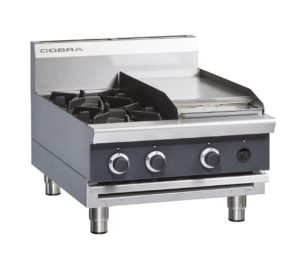 Blue Seal Cobra C6C-B 2 Burner Cooktop With Griddle Bench Model