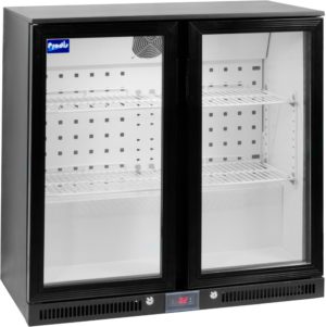 Prodis NT2BH-HC Double Hinged Black Door Bottle Cooler