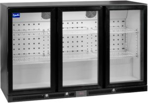 Prodis NT3BH-HC Triple Hinged Black Door Bottle Cooler