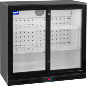 Prodis NT2BS-HC Double Sliding Black Door Bottle Cooler