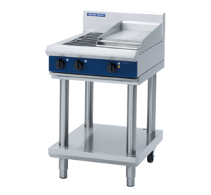 Blue Seal Evolution E514C-LS 2 Element Electric Cooktop with Griddle on Leg Stand