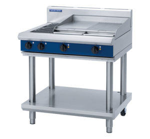 Blue Seal Evolution E516B-LS 2 Element Electric Cooktop with Griddle on Leg Stand