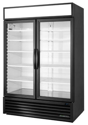 True GDM-49-HC~TSL01 Double Glass Door Merchandiser
