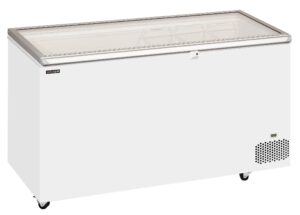 Tefcold ST401 Hinged Glass Lid Chest Freezer