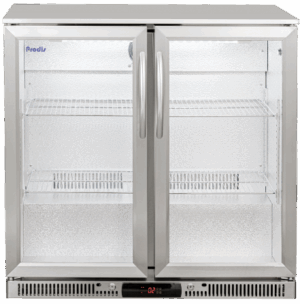 Prodis NT2ST-LE Low Energy Stainless Steel Hinged Double Door Bottle Cooler