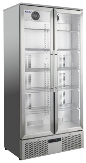 Prodis NT20ST-LE Double Stainless Steel Door Upright Bottle Cooler