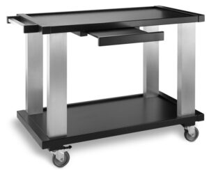 Pujadas 80220 Wooden-Aluminium CUBIC Trolley 2 Shelf