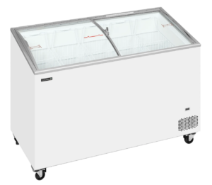 Tefcold IC401SCEB Sliding Curved Glass Lid Chest Freezer