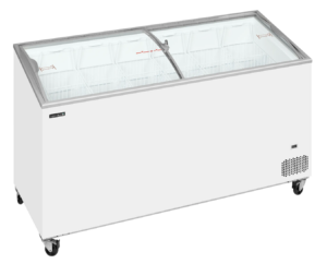 Tefcold IC501SCEB Sliding Curved Glass Lid Chest Freezer