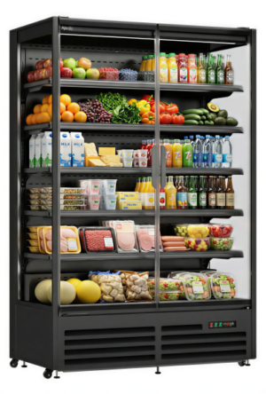 Prodis XMD1250-MK2-K Black Panoramic Frameless Glass Door Multideck